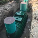 Advantex Systems - Advantex AX-20 and pump sphere installed with concrete anti buoyancy collar placed near Scotts Valley Ca.