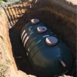 Large Scale Commercial Sewage Treatment System - 5000 gallon Xerxes septic tank placed.